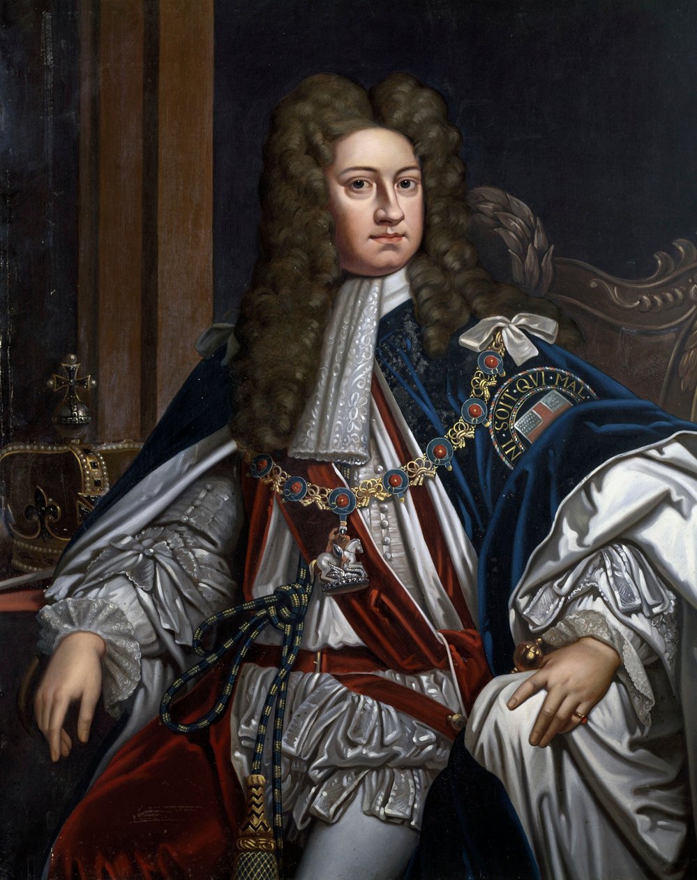 英国王ジョージ1世（1660-1727）の肖像 作： ゴッドフリー・ネラー