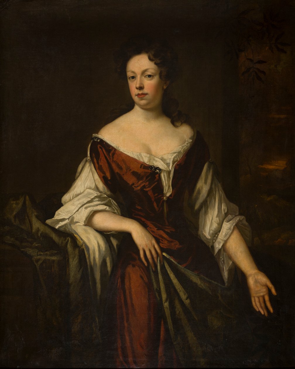 女性の肖像、c.1666-1723（キャンバスに油彩） 作： ゴッドフリー・ネラー
