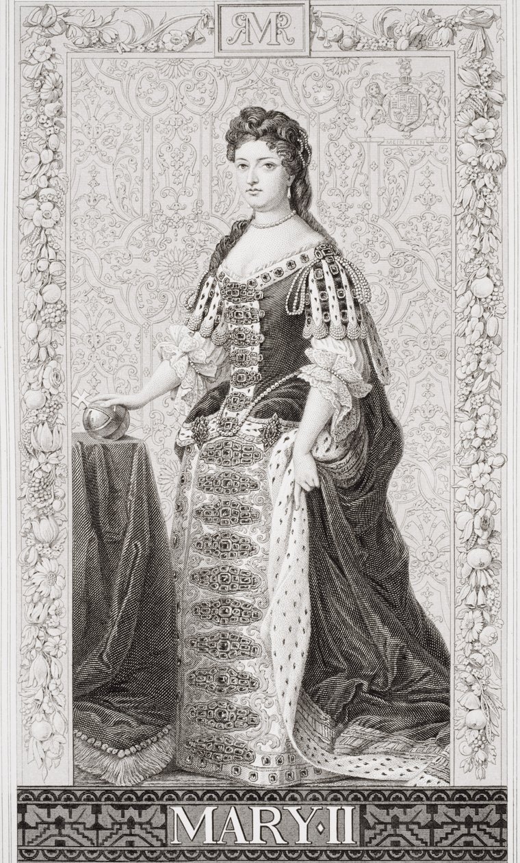 クイーンメアリーII（1662-94）、「Illustrations of English and Scottish History」Volume II 作： ゴッドフリー・ネラー