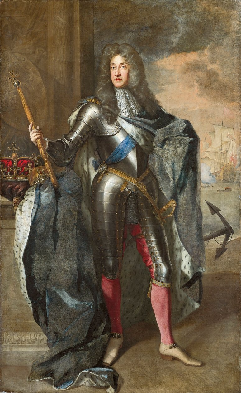 イギリス、イングランド、ロンドン、グレートブリテン国王ジョージ1世（1660-1727）の肖像 作： ゴッドフリー・ネラー