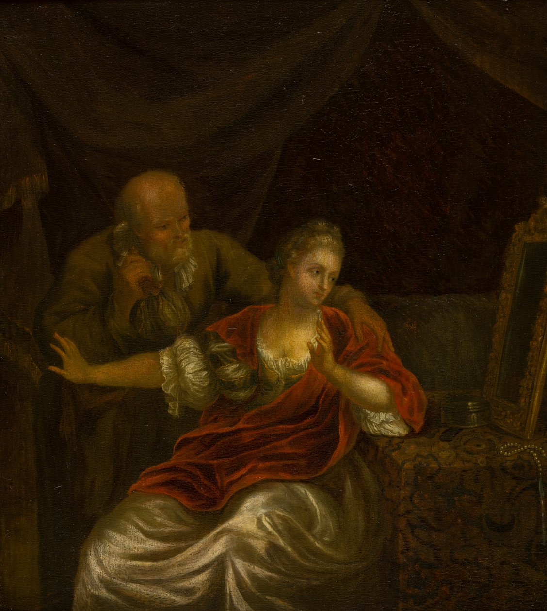 拒否されたオファー、c.1663-1706（キャンバスに油彩） 作： ゴドフリート（後）シャルケンまたはシャルケン