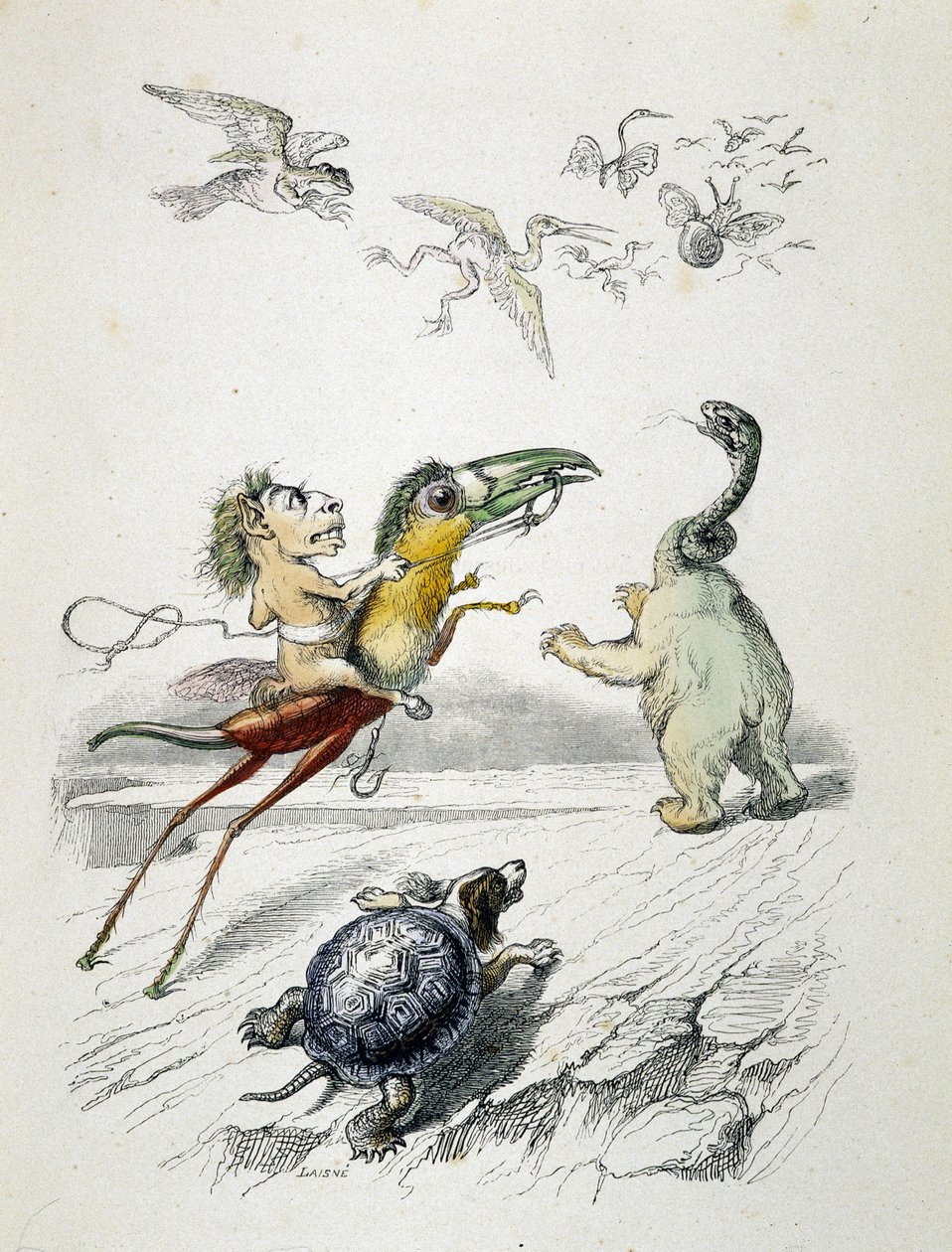 The chase (fabulous animal race) by Grandville 作： グランドビル