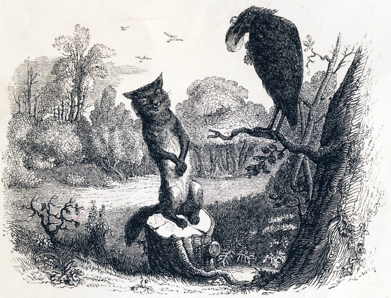 カラスとキツネ - ラ・フォンテーヌの寓話 作： グランドビル