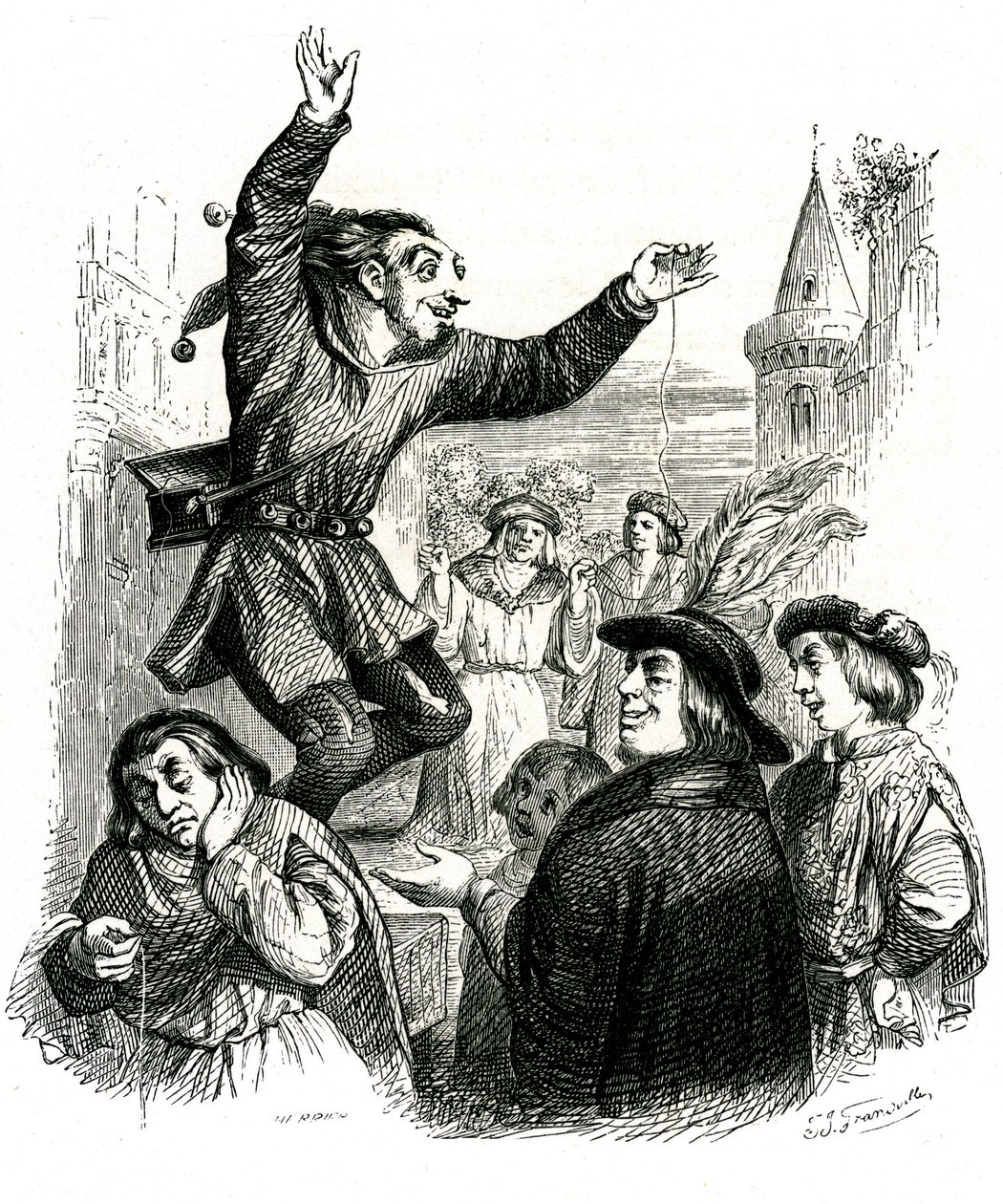 知恵を売る愚か者ラ・フォンテーヌの寓話 作： グランヴィル (1803-47)
