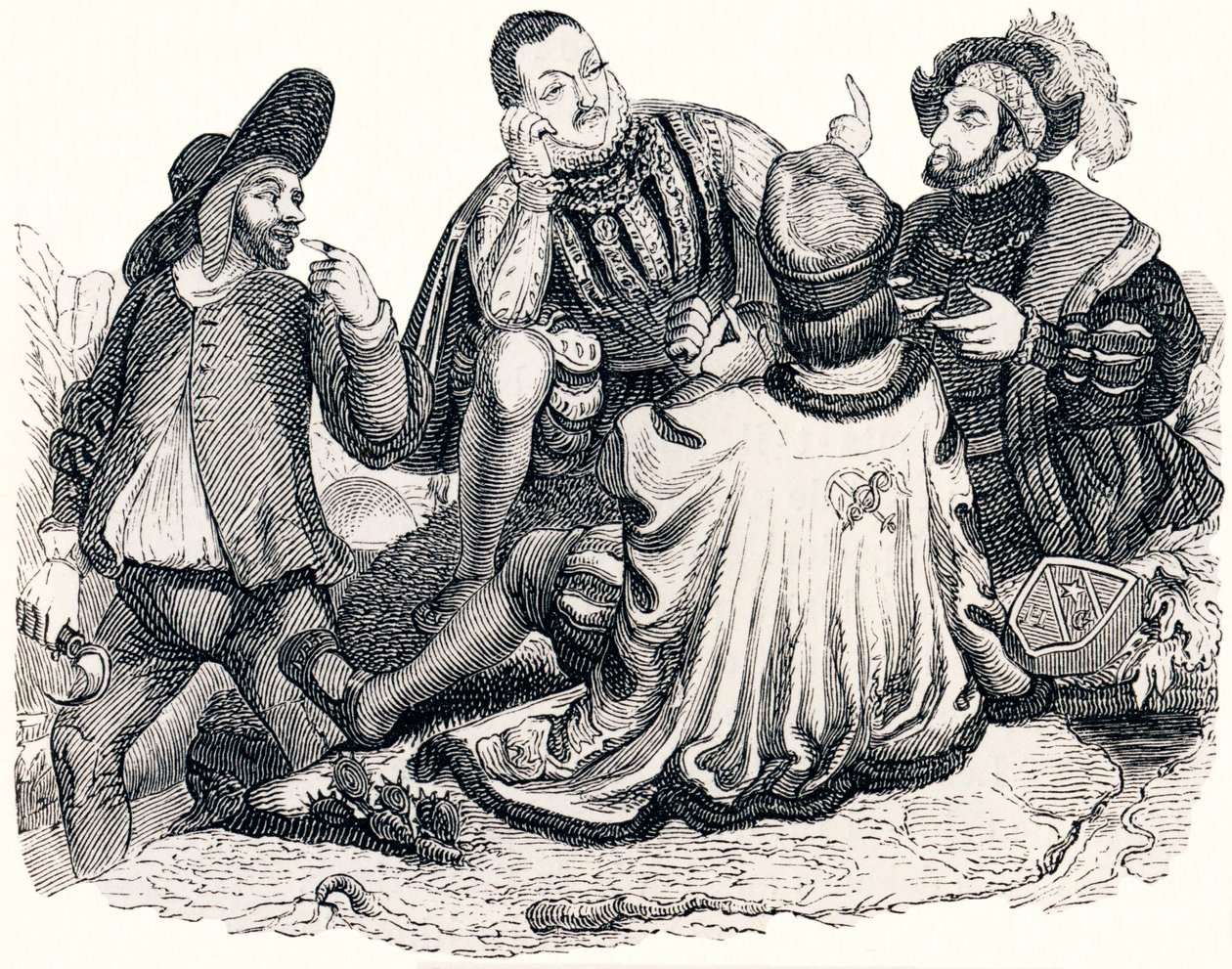 商人、紳士、家父長、王の息子（Le marchand, le gentilhomme, le patre et le fils de roi） - La Fontaineの寓話 作： グランドビル