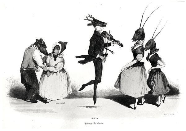 犬のカップル、Les Metamorphoses du Jourシリーズ 作： グランドビル