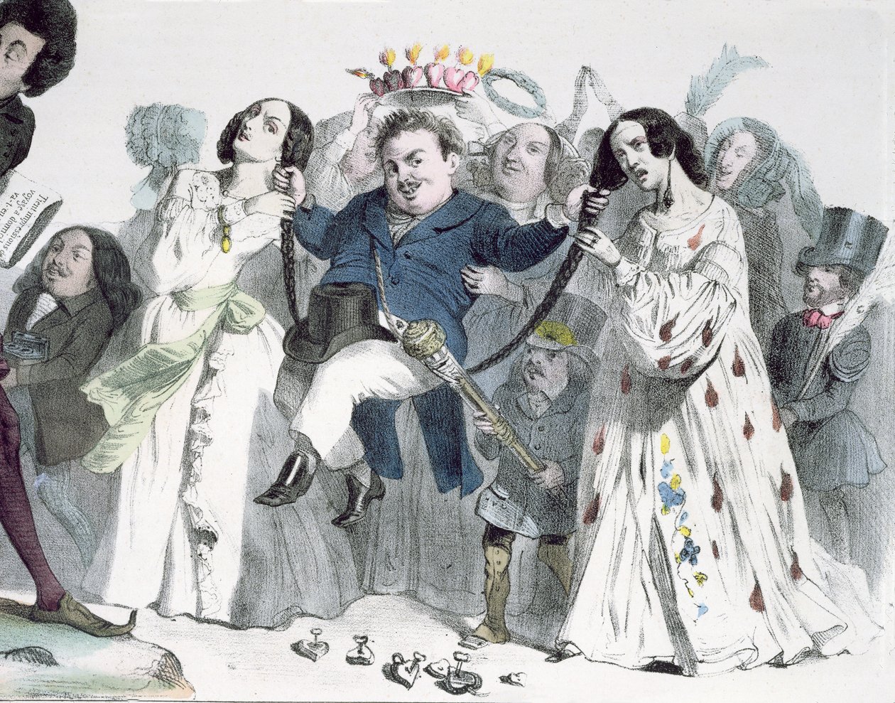 オノレ・ド・バルザックの似顔絵（1799-1850） 作： グランビル
