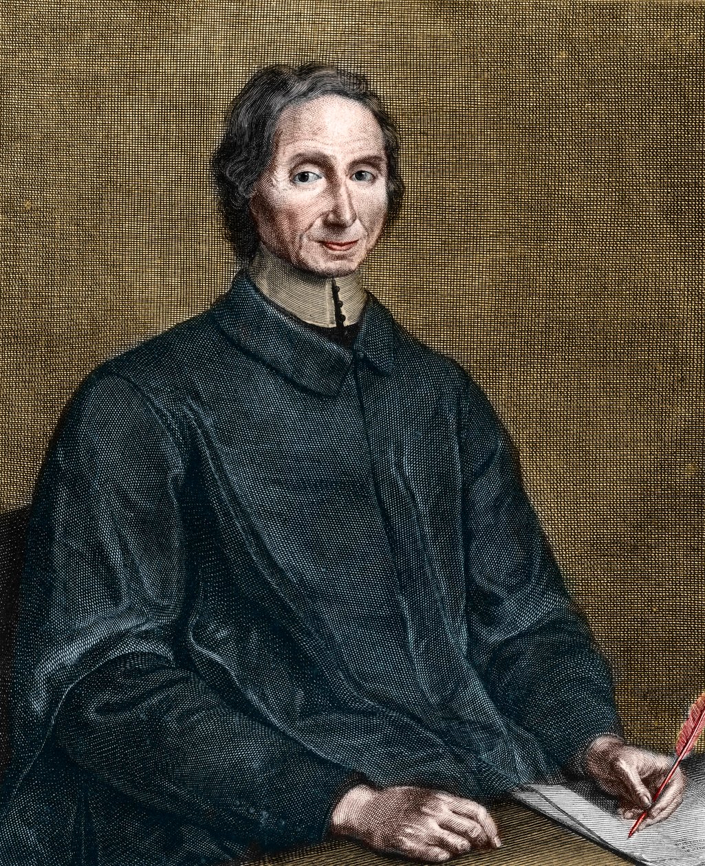 フランスの哲学者ニコラマレブランシュ（1638〜1715年）の肖像。 作： ジェラルド・エデリンク