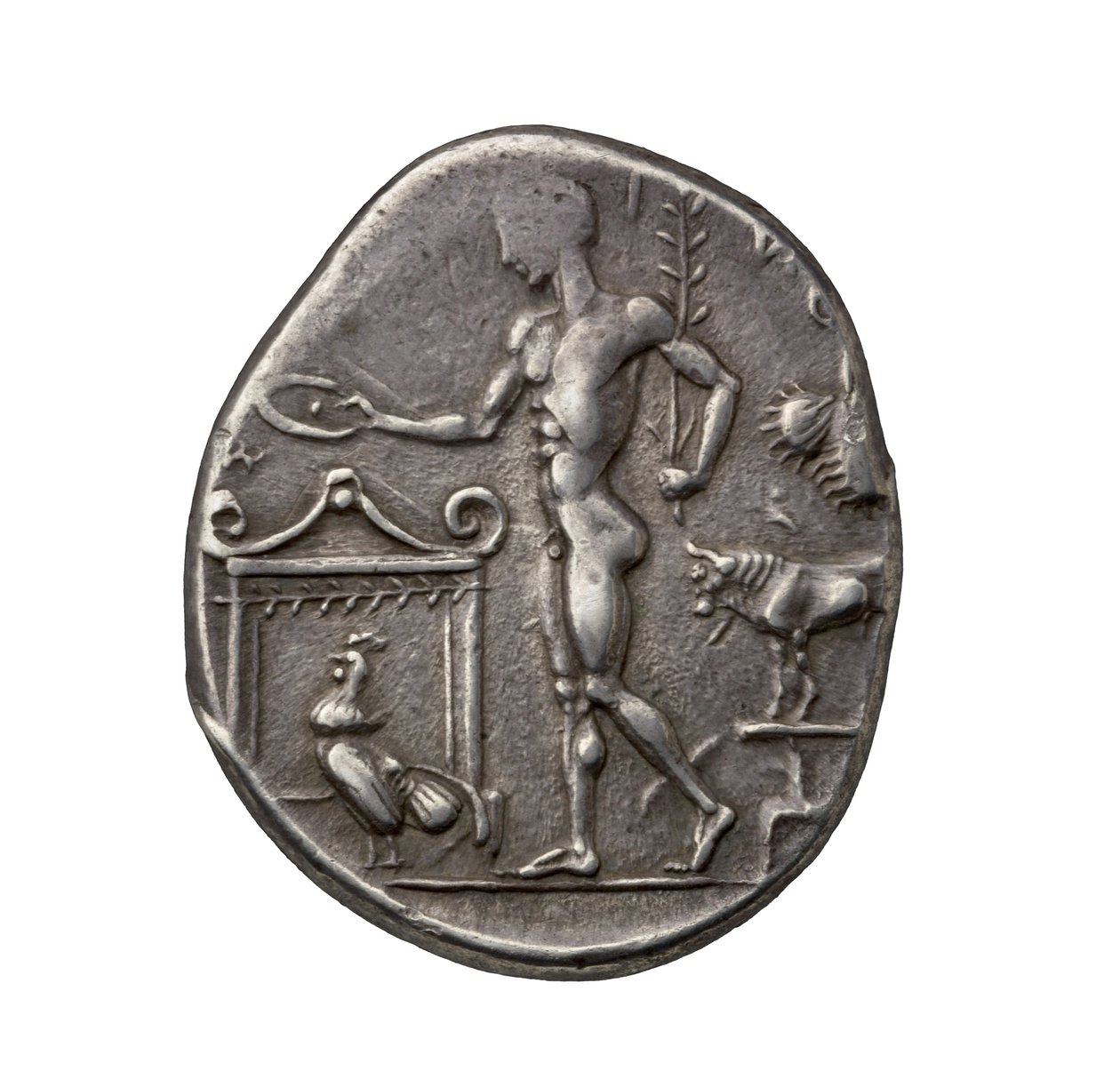 セリヌスの古代ギリシャの銀貨、紀元前450年（銀） 作： ギリシャ語