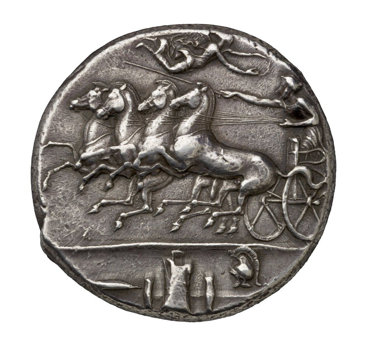 シラキュースの古代ギリシャの銀貨、紀元前404-390年（銀） 作： ギリシャ語