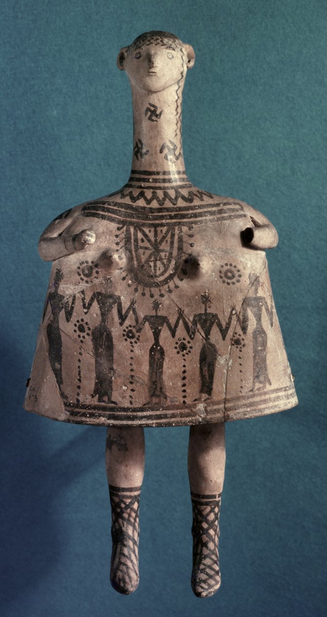 ベルアイドル、テーベ出身、ボイオティア、紀元前700年頃（塗られた石） 作： ギリシャ語