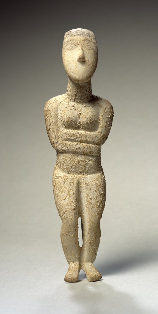 キクラデス図、初期のスペドス、紀元前2700年頃（大理石）（257633も参照） 作： ギリシャ語