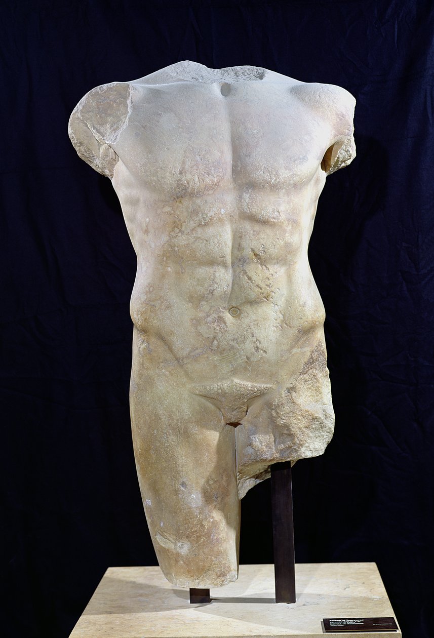 ミレトス出身の男性の胴体、紀元前480年頃（大理石） 作： ギリシャ語