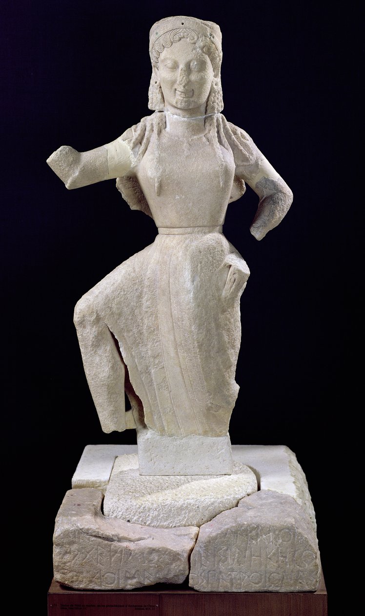 ナイキ、デロス出身、紀元前550年頃（大理石） 作： ギリシャ語