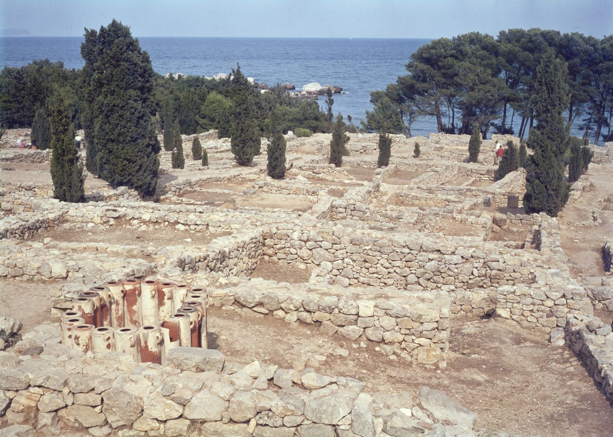 エンポリオン港のギリシャ遺跡 作： ギリシャ語
