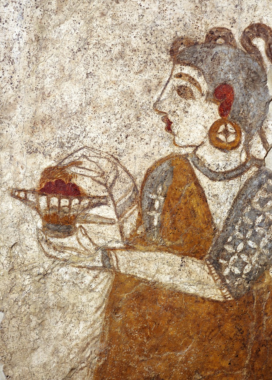 Greek civilization, fresco depicting priestess burning incense, from Akrotiri, Thera Island, Santorini, Greece   1453866   ja       japanese Successfully Translated  Original: White dreams of native-americans_05 Translat: White dreams of native-americans_0 作： ギリシャ語学校