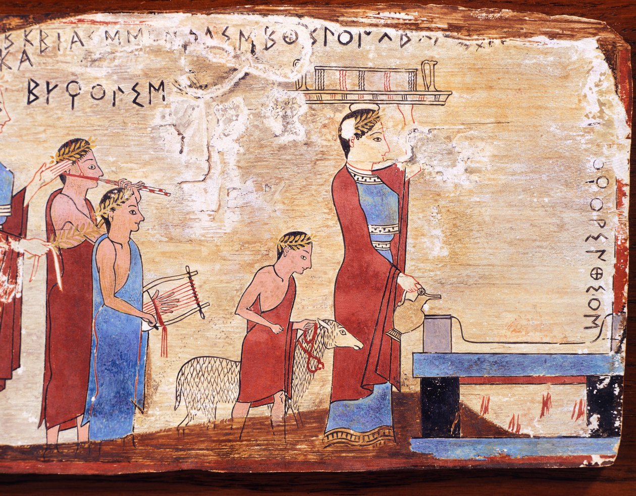 Scene showing sacrifice, painted tablet from Pitsa, Greece, Greek Civilization, 6th Century BC   1453953   ja       japanese Successfully Translated  Original: The Baptism of Constantine Translat: The Baptism of Constantine 1459920 ja japanese Successfully 作： ギリシャ語学校