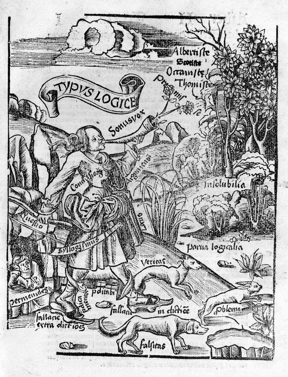 リベラルアーツ。論理学-グレゴール・ライシュ（1467-1525）の「マルガリータ哲学」にて。ベール 作： グレゴール・ライシュ