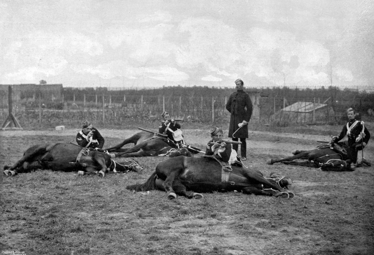 第4クイーンズオウンハッサーズの小競り合いを降ろしたパーティー、1896年。 作： グレゴリーとCo