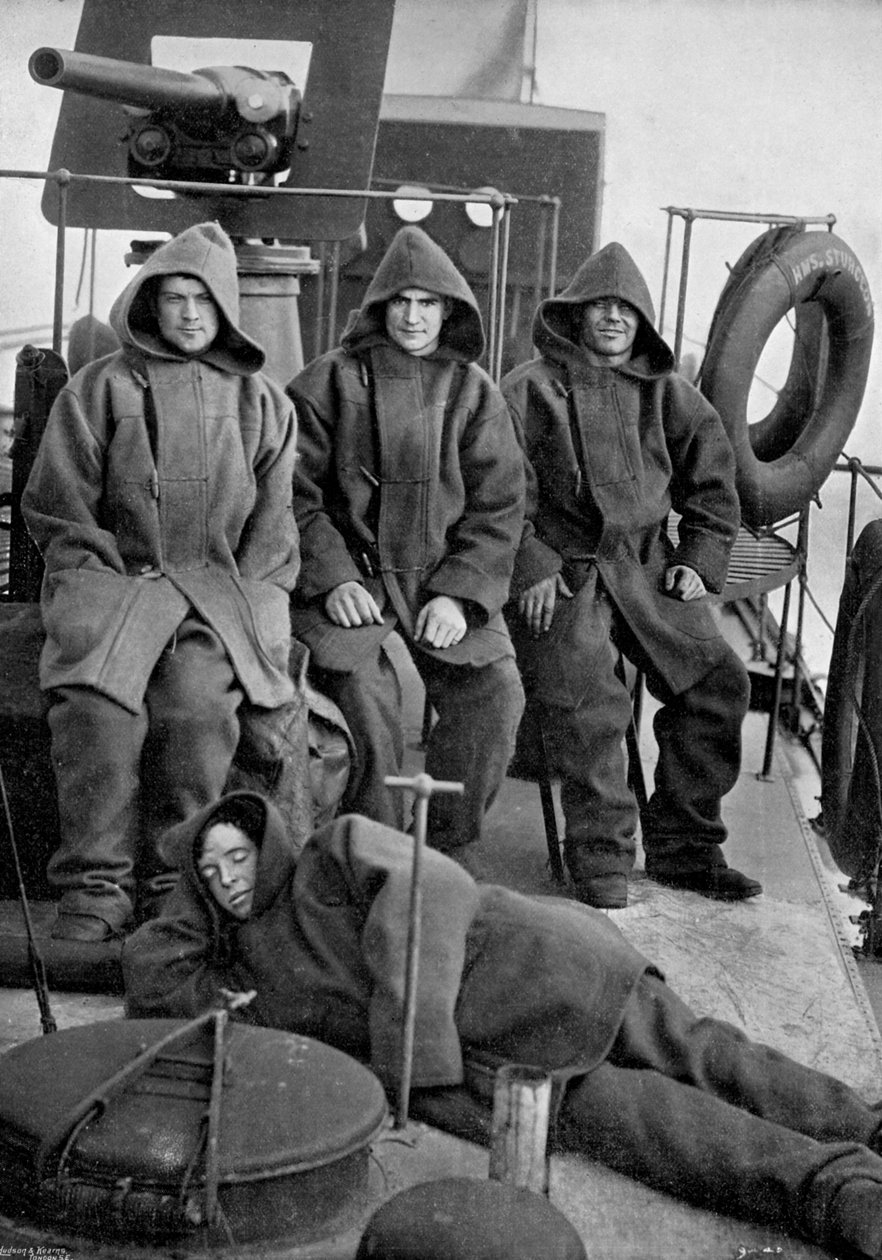 魚雷艇駆逐艦HMSスタージョンのブルージャック、1896年 作： グレゴリーとCo