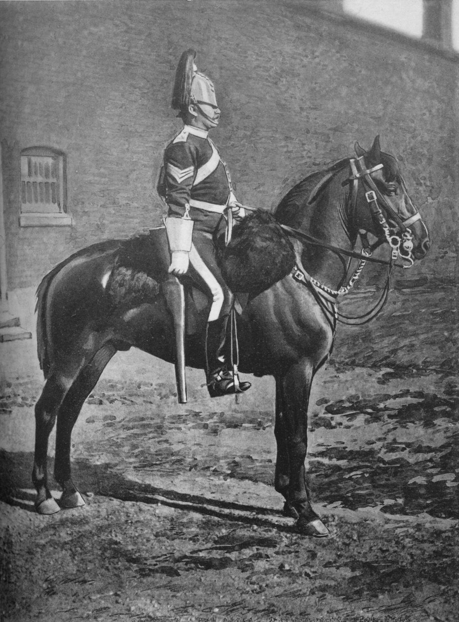 軍曹、第2竜騎兵衛兵クイーンズベイ、c1880 作： グレゴリーとCo