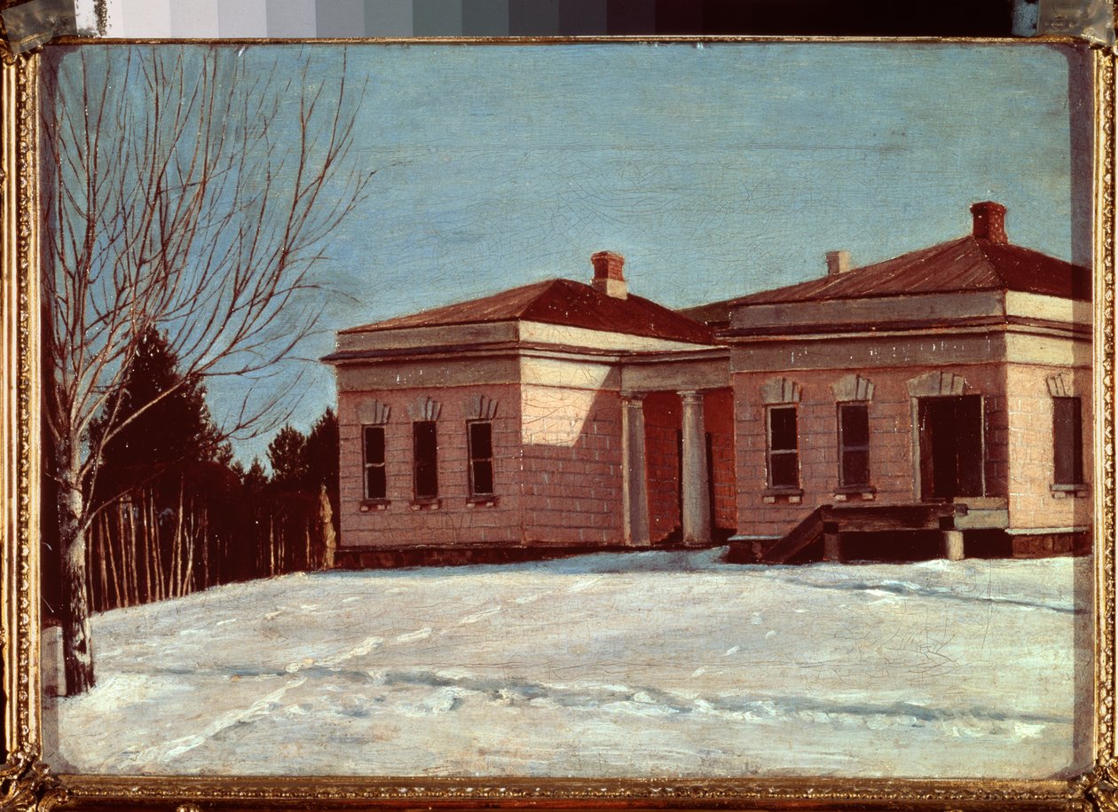 Vue du manoir Milyukov a Ostrovski (Russie) - オストロフキにあるミリュコフ邸宅の眺め - Peinture de Grigori Vasilyevich Soroka (1823-1863), huile sur toile - Art russe 作： グリゴリ・ヴァシリエビッチ・ソロカ