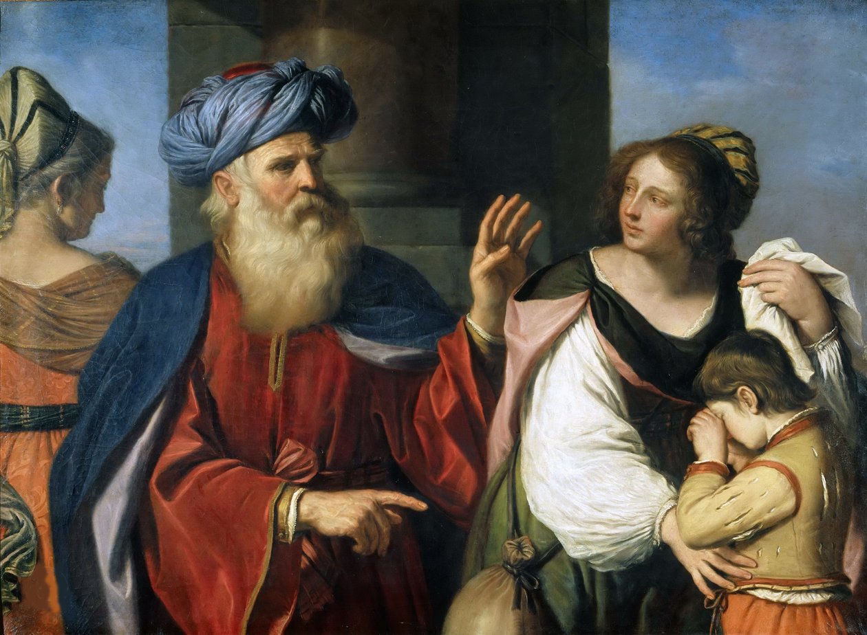 ハガルとイシュマエルを追放するアブラハム、1657年。 作： グエルチーノ