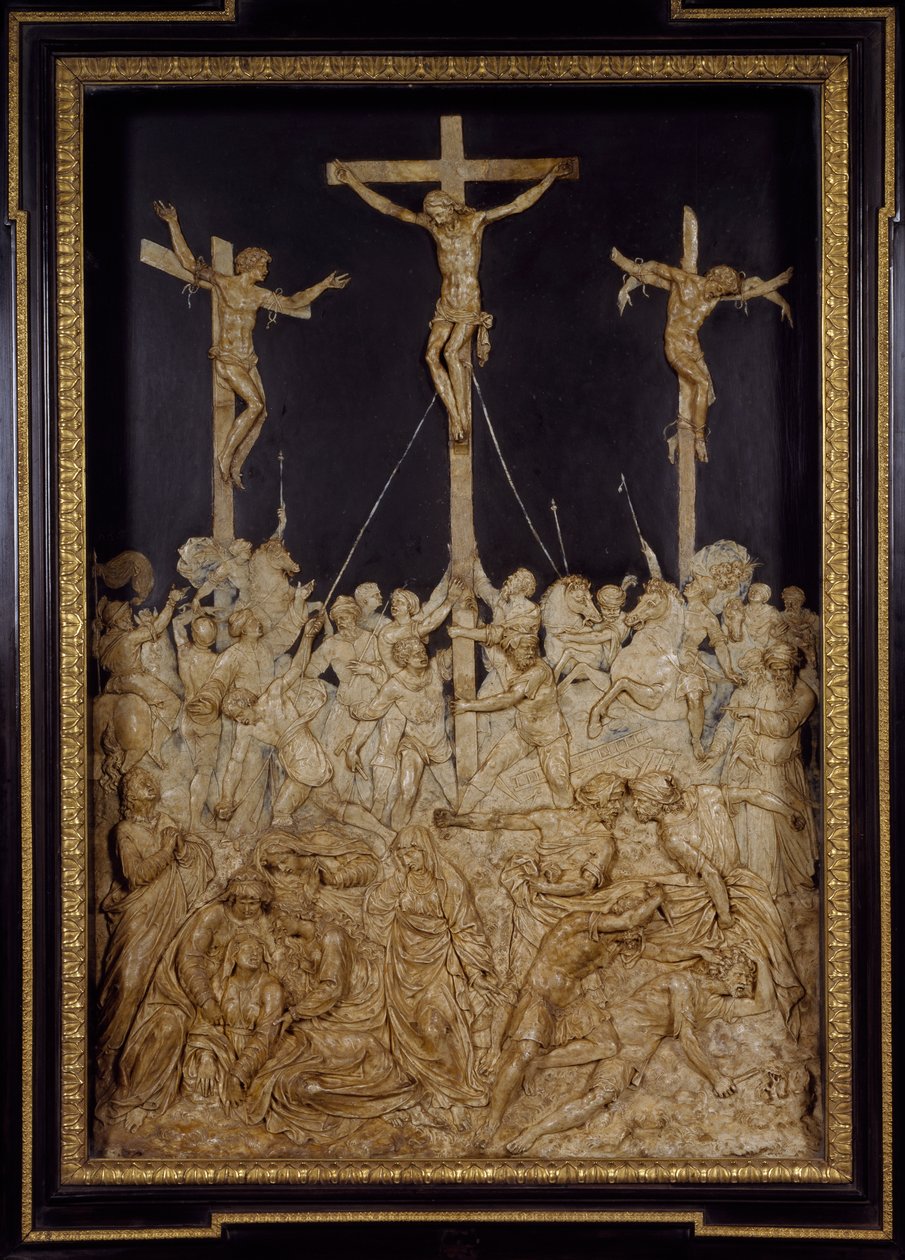 グリエルモ・デッラ・ポルタ（1515-1577）作とされる《磔刑》（蝋型レリーフ）、イタリア 作： グリエルモデラポルタ