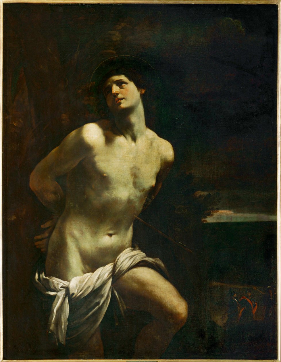Saint Sebastien martyre dans un paysage - 風景の中の聖セバスチャン... 作： Guido（のフォロワー）Reni