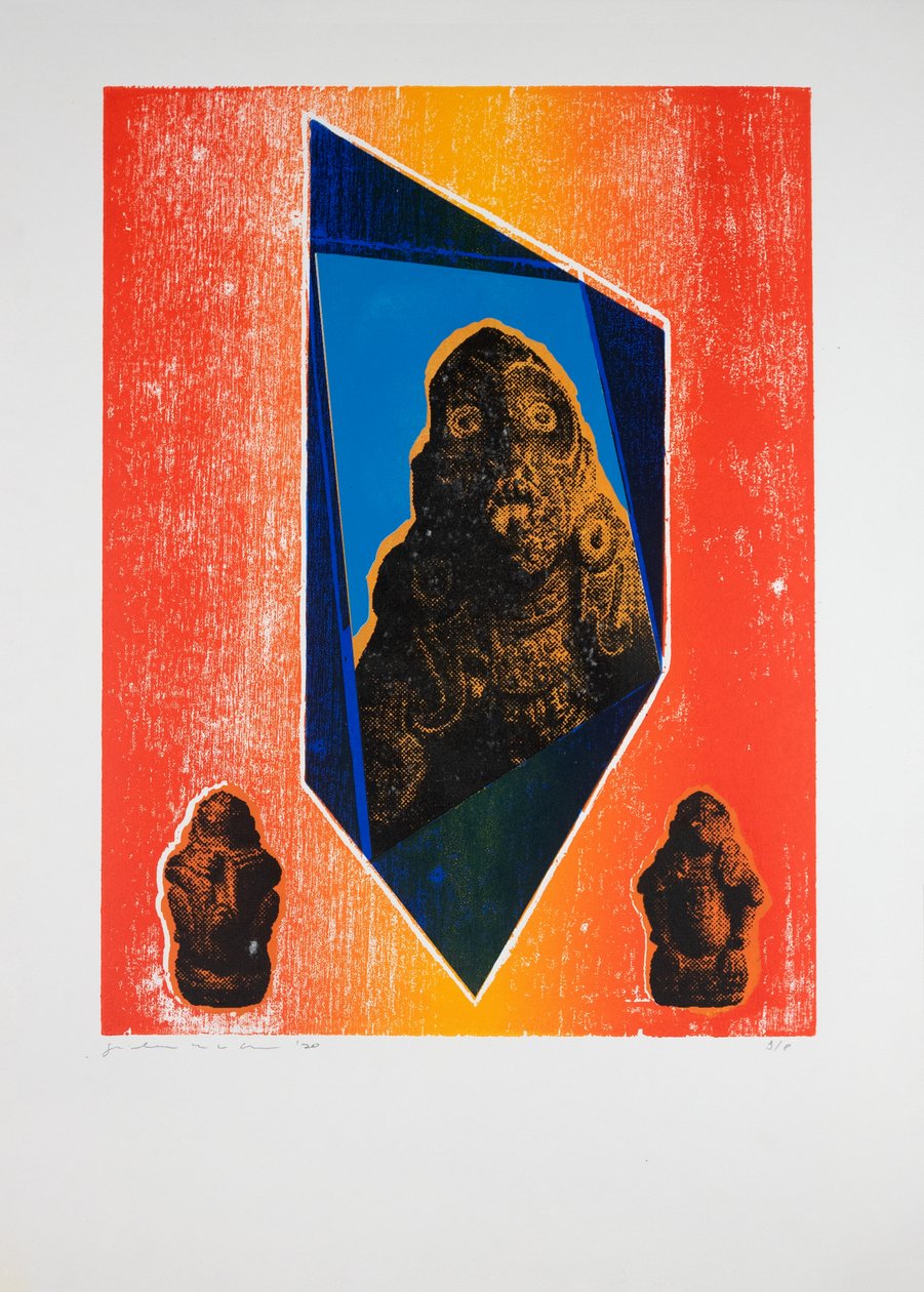 Invisible Room Nº9, White, 2019（木版画、シルクスクリーン） 作： ギルヘルム・ポンテス