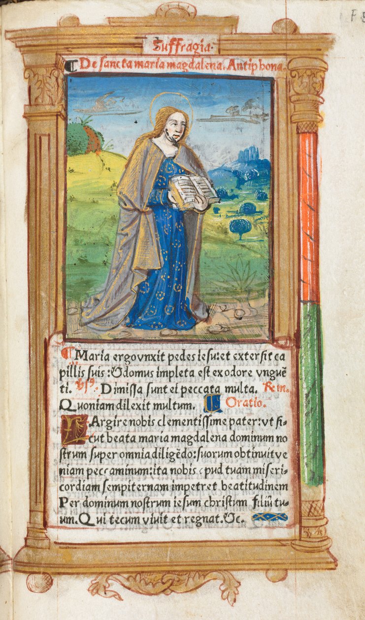ローマの印刷された時間の使用：fol。 109r、メアリーマグダレン、1510年。 作： ギヨーム・ル・ルージュ