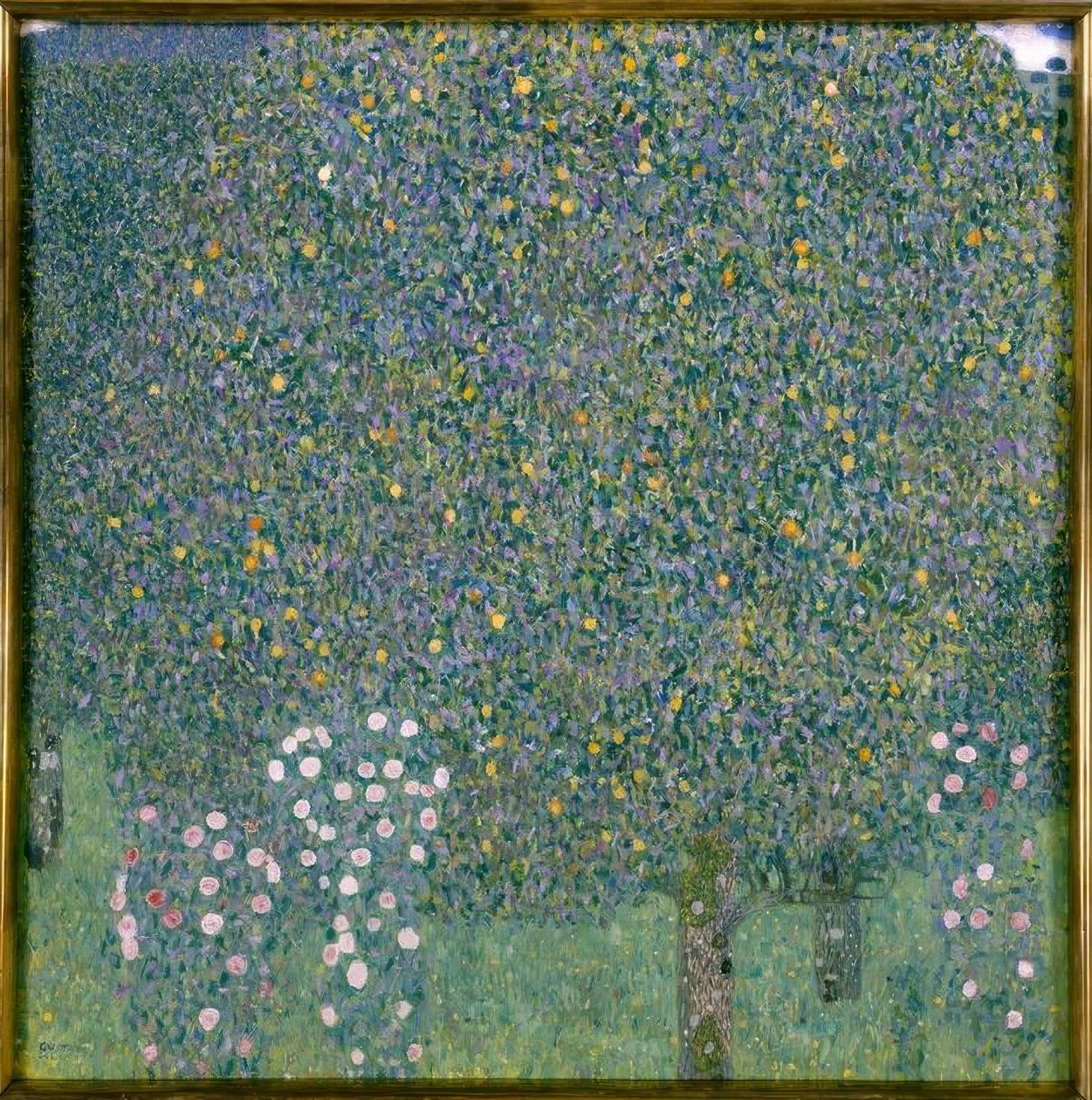 木の下のバラの茂み 作： グスタフ・クリムト