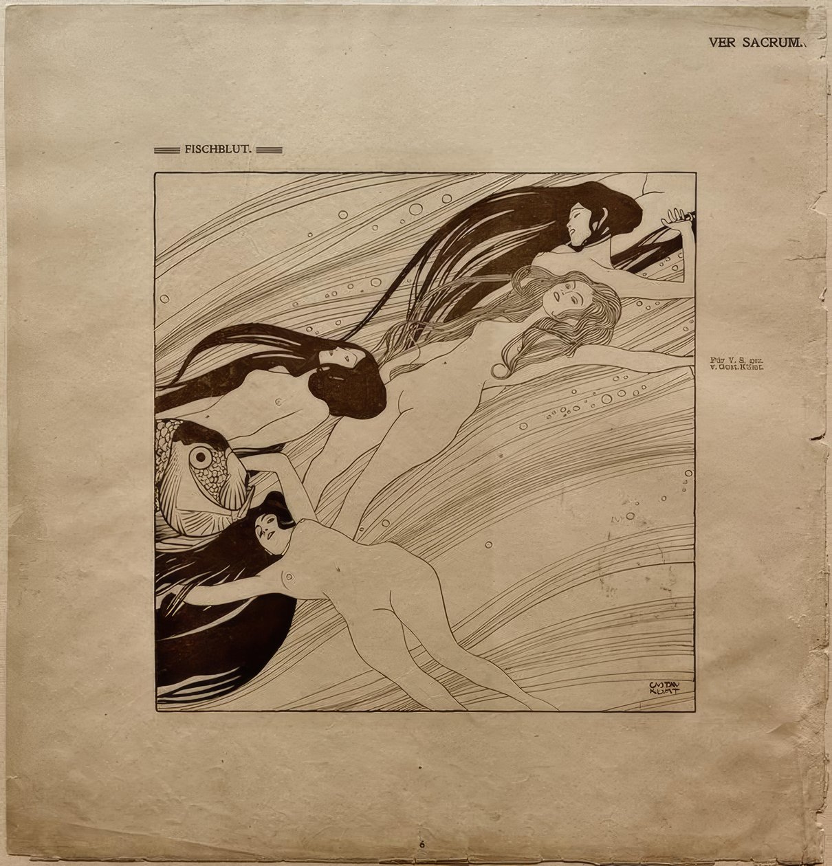 Ver Sacrum 1898、Fischblut - G.Klimt 作： グスタフ・クリムト