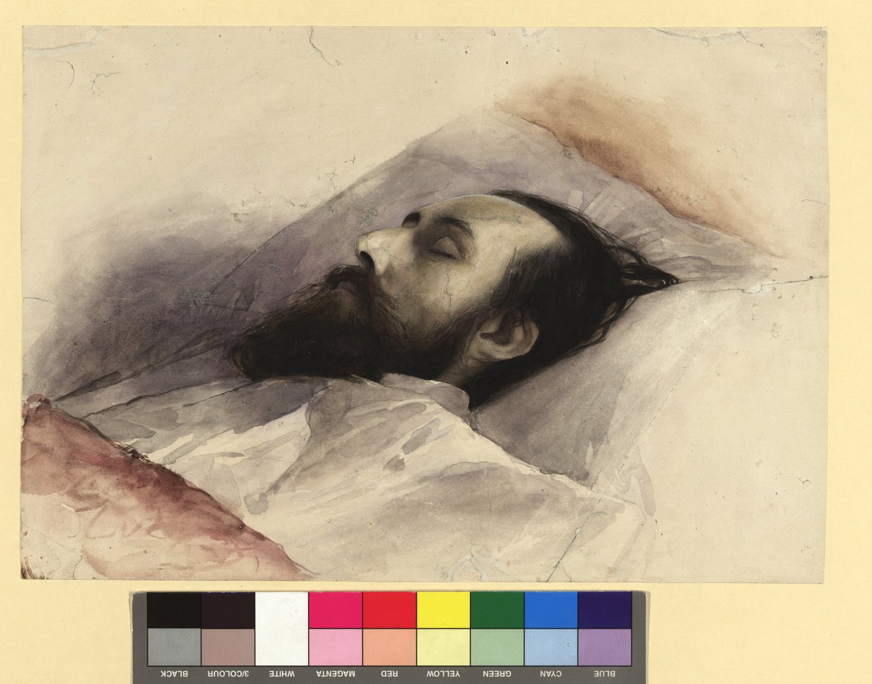 死の床にあるユリウス・ロット（1836-1883） 作： グスタフ・クリムト