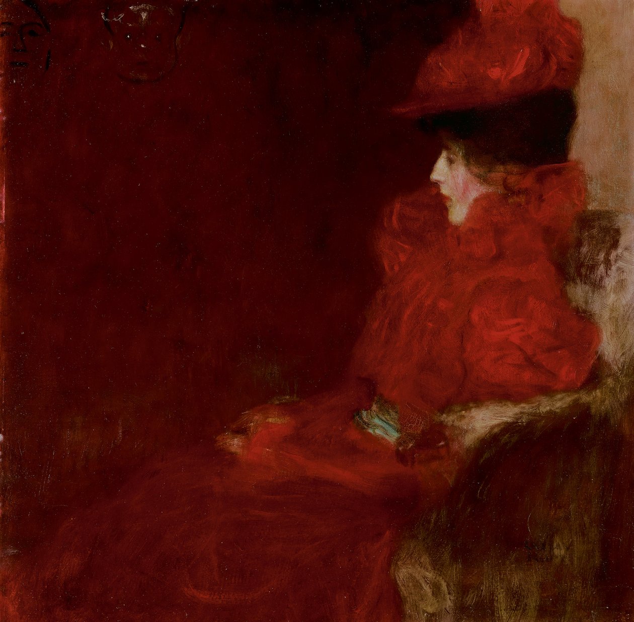 クリムト - 椅子の女、1897-98年 作： グスタフ・クリムト