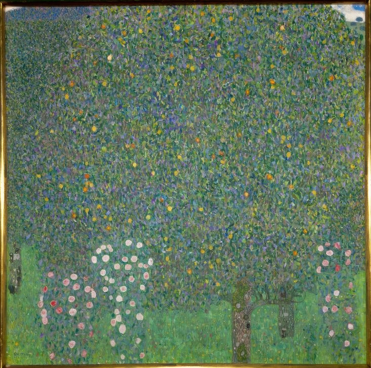木の下のバラの茂み 作： グスタフ・クリムト