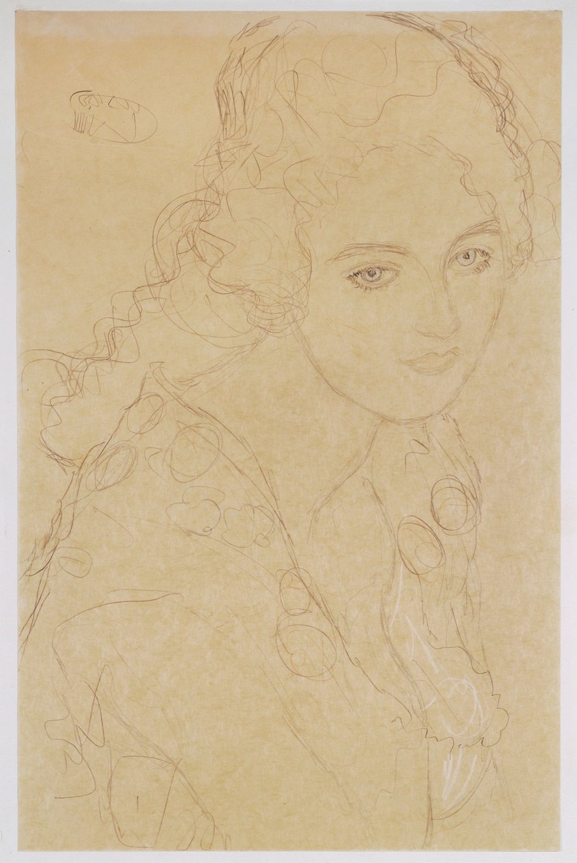 リア・ムンク3世の肖像画のための習作 作： グスタフ・クリムト