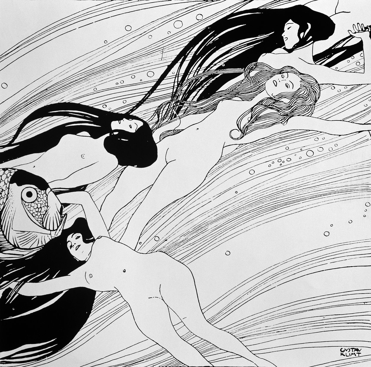 『Ver Sacrum』誌に掲載された魚の血、1898年 作： グスタフ・クリムト