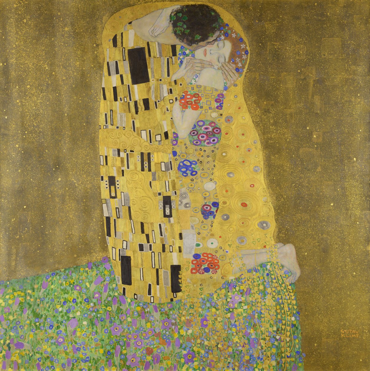 キス、1907-08 作： グスタフ・クリムト