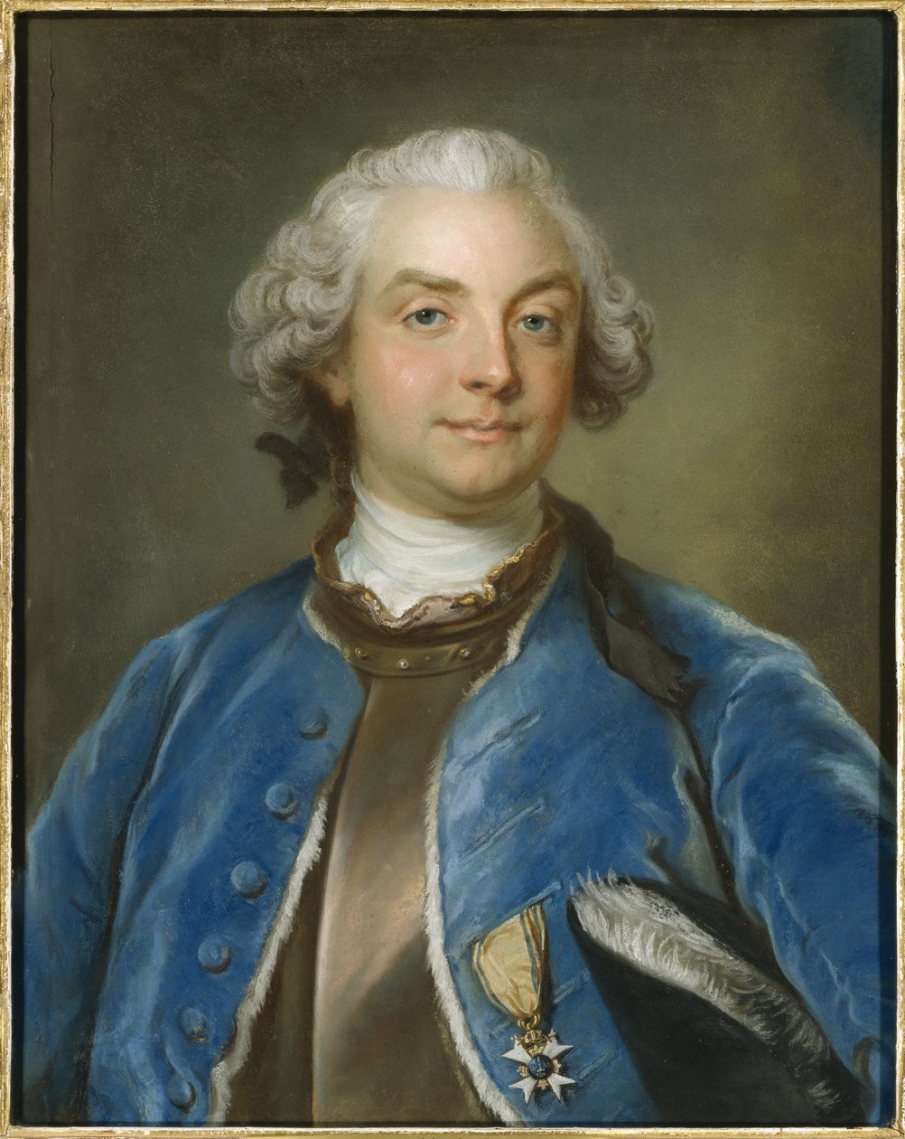 フレドリック・アクセル・フォン・フェルセン伯爵（1719-1794）の肖像、ルンドベリ、グスタフ（1695-1786）作。紙にパステル 作： グスタフ・ルンドバーグ