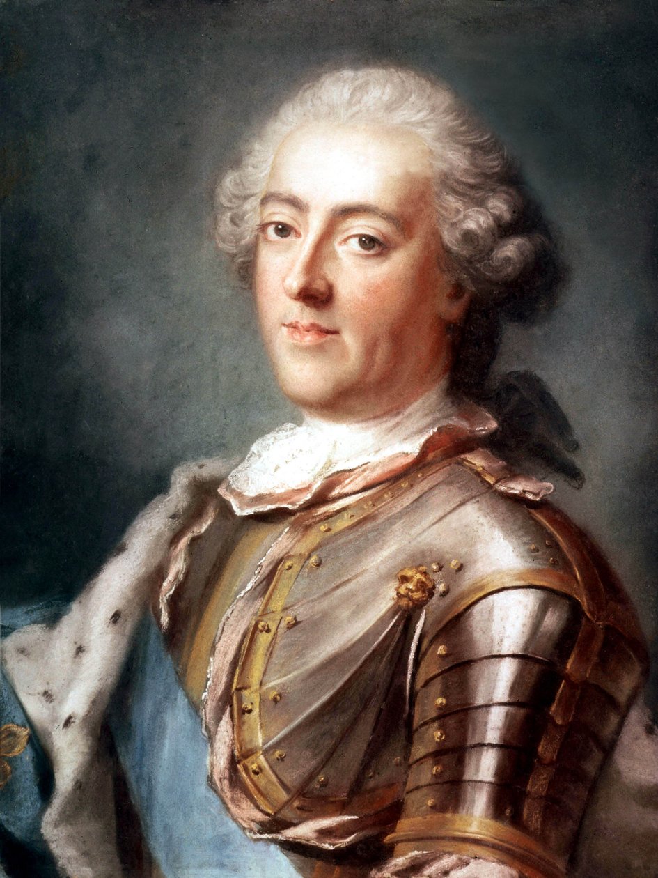 フランス王ルイ15世（1710-1774） 1715-1774年の王 c.740 (パステル) 作： グスタフ・ルンドバーグ
