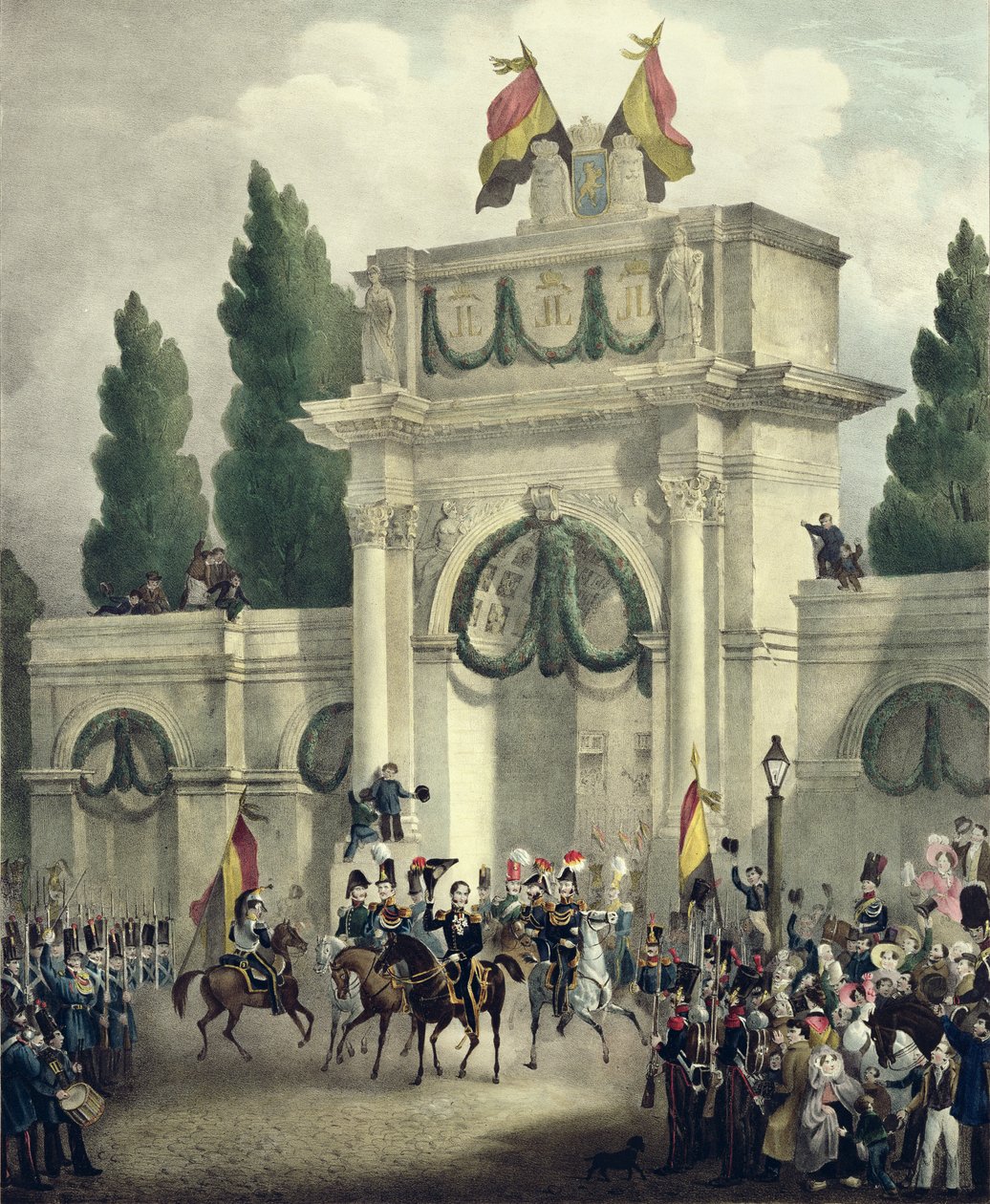 1831年7月21日、ブリュッセルへのサクセコーブルクゴータ王子レオポルド（1790-1865）の入国 作： ギュスターヴ・アドルフ・シモーノー