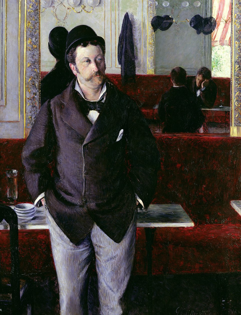 ルーアンのカフェで、1880 作： グスタフ・カイユボット