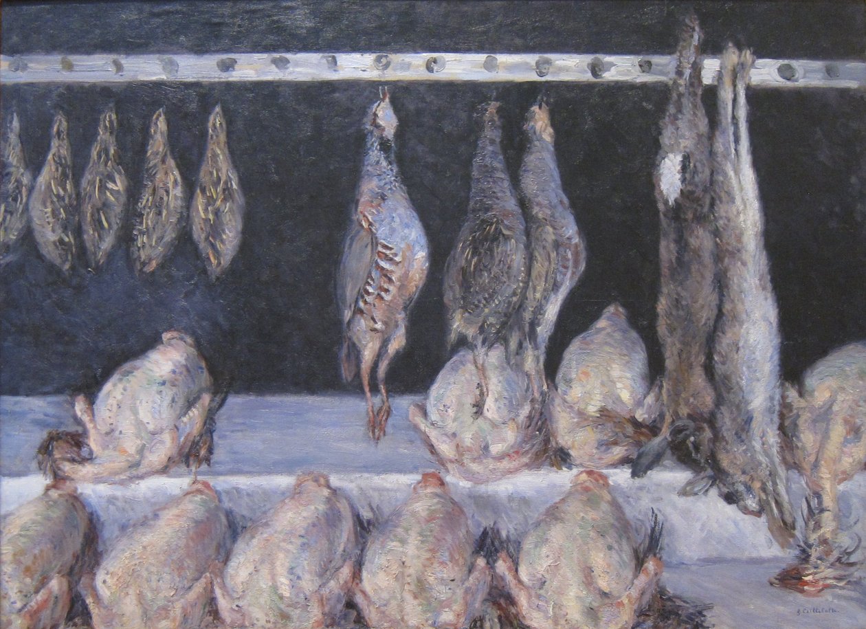 鶏と狩猟鳥の展示 作： グスタフ・カイユボット