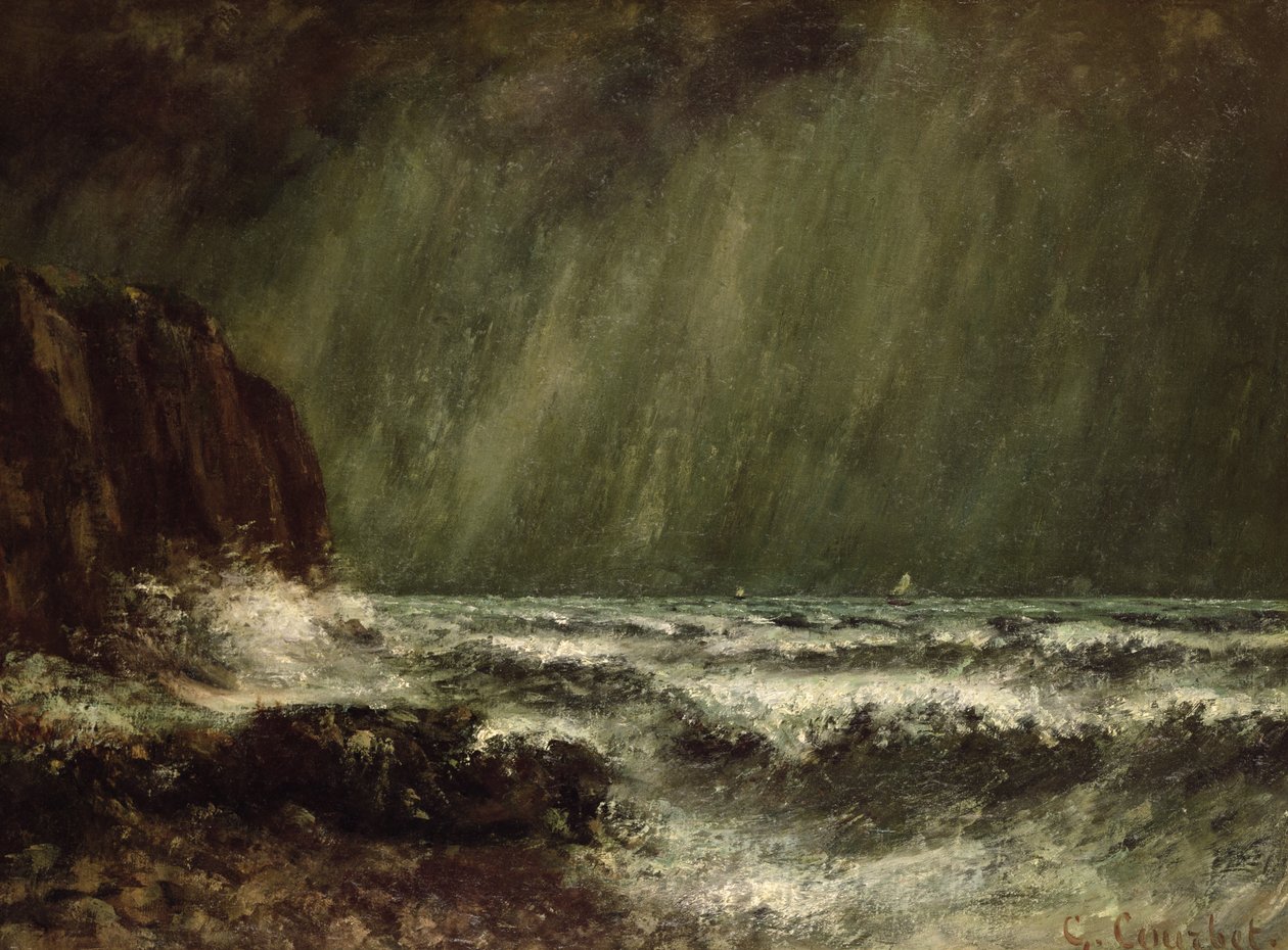 海の嵐、1865 作： ギュスターヴ・クールベ