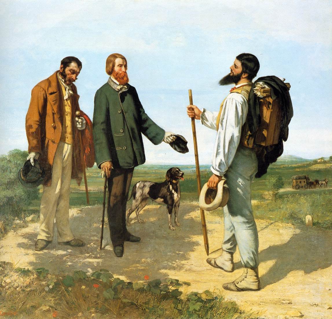会議またはBonjour Monsieur Courbet 作： ギュスターヴ・クールベ
