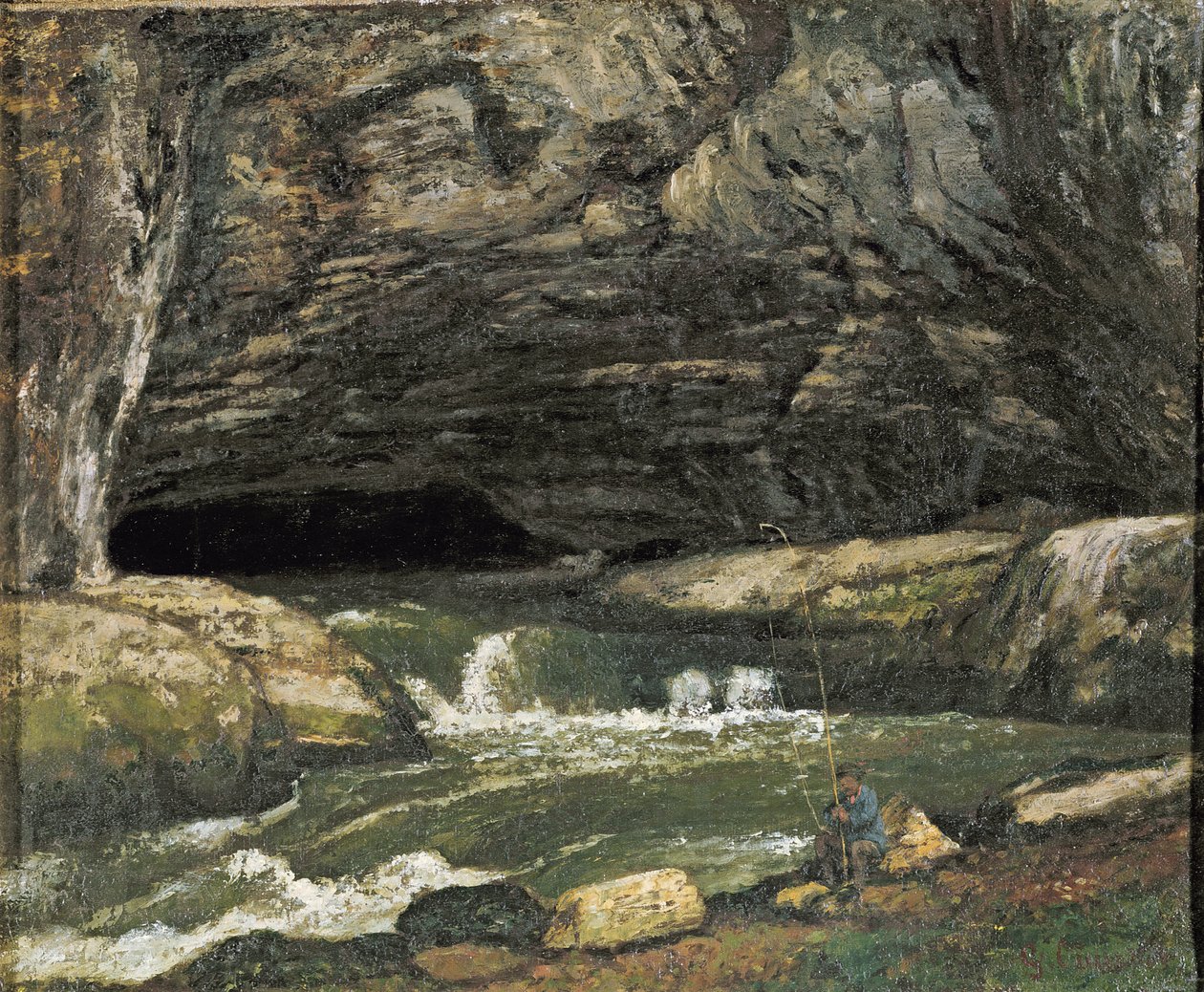 LoueまたはLa Grotte Sarrazineのソース 作： ギュスターヴ・クールベ