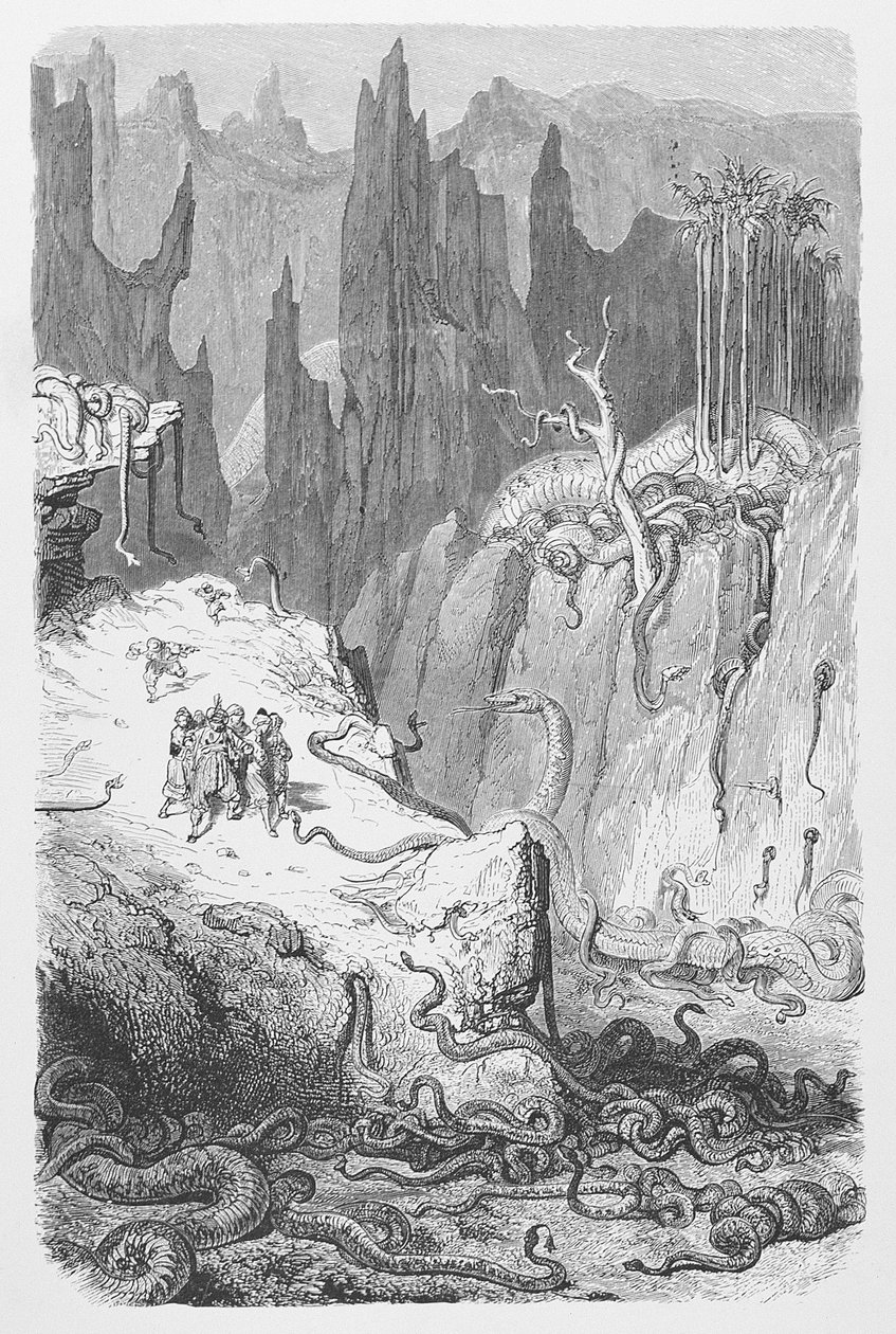 蛇の中のシンバッド、1868年頃 作： ギュスターヴ・ドレ