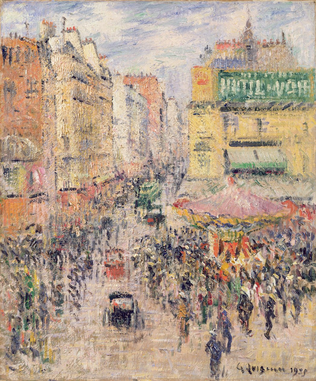 La Rue de Clignancourt、1925年 作： グスタフ・ロワゾー