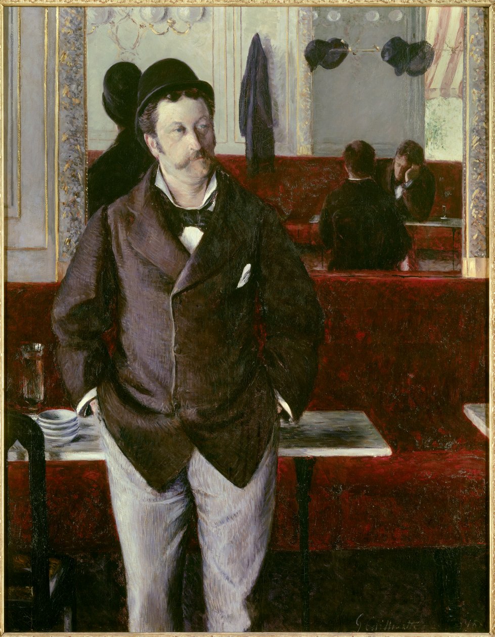 カフェにて ギュスターヴ・カイユボット（1848-1894）の絵画 1880年 日。1,53x1,14 m ルーアン、ミュゼ・デ・ボザール 作： グスタフ・カイユボット